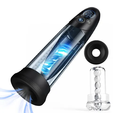 BathFun Pro - AI Pressure-Controlled 9 Vacuum Training LCD Real-Time Pressure Display 58dB Penis Pump