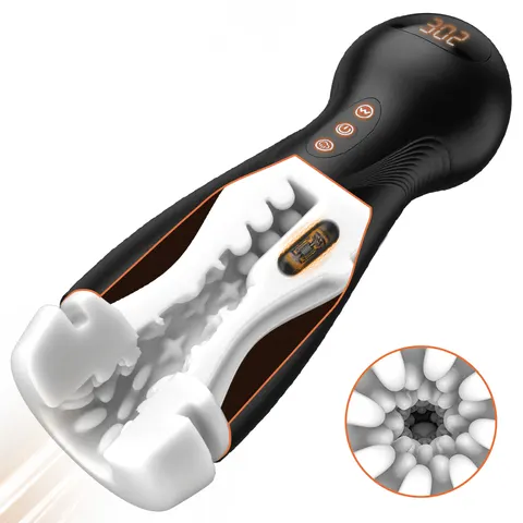 【#1 Choice】SolaceX - 9 Suction 10 Vibration Male Masturbator Automatic Strong Suction Soft TPE Realistic Texture Male Stroker Masturbator