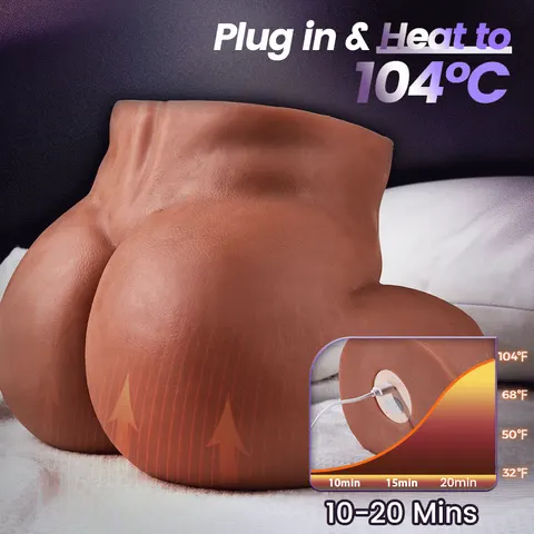 Paola - Realistic Butt TPE Masturbator 12.79 lbs – 5 Suction 10 Vibration Automatic Heating Waterproof Male Sex Doll