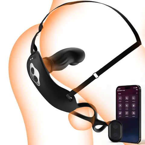 Hugo - Wearable Thrusting Prostate Massager with Straps APP & Remote Dual Control