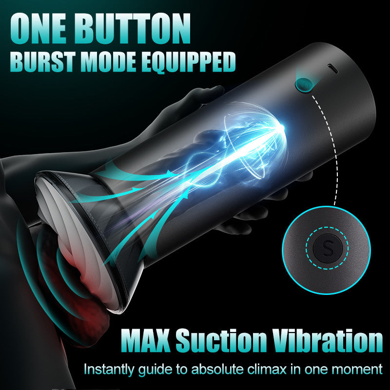 【Suck You Hollow】Bliss - 9 Suction Modes & Powerful Vibration 2.8x Wide Sleeve Electric Male Stroker